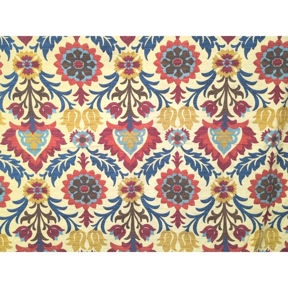 READ Waverly Santa Maria Desert Flower Damask Upholstery 2 Yard Decorator Fabric